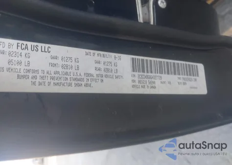 2016 Dodge Charger Se z USA, uszkodzony, nr VIN 2C3CDXBG8GH327728